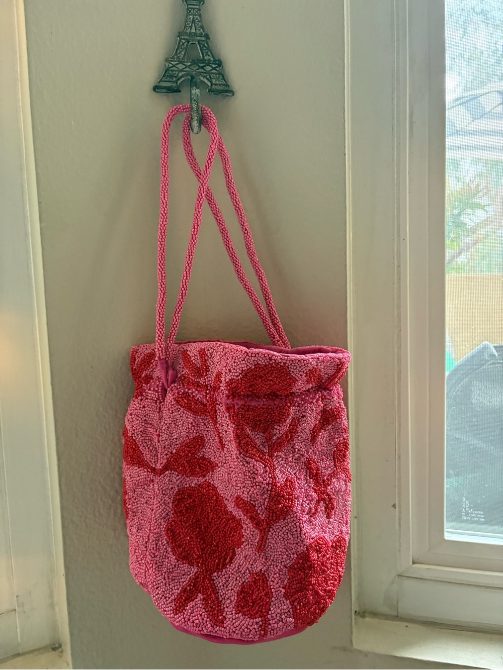 kate spade for Target Pink & Red Floral Beaded Tote